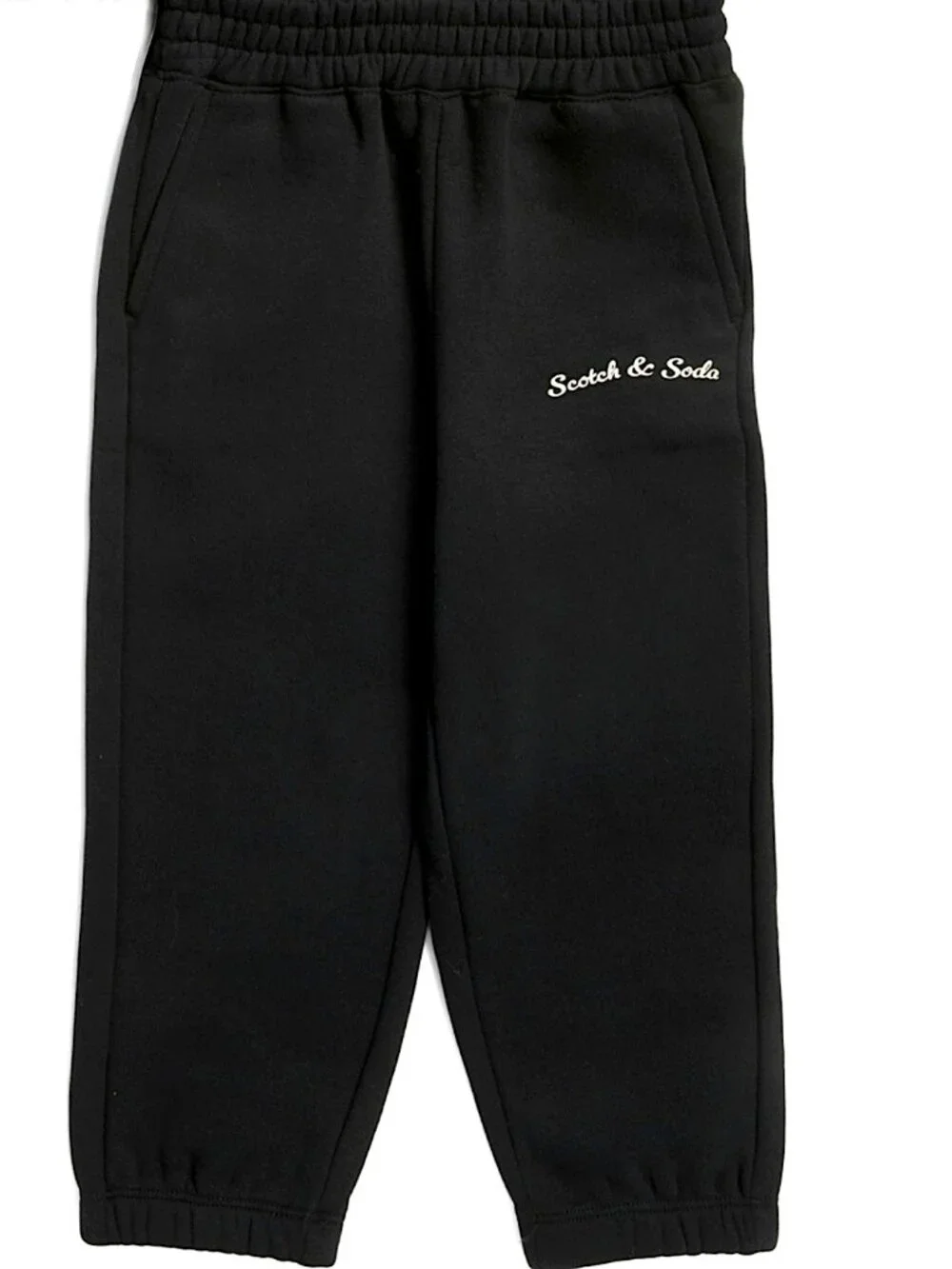 NWT Scotch & Soda Boys 2-Piece Quarter-Zip Sweater & Joggers Lounge Set Black 5T